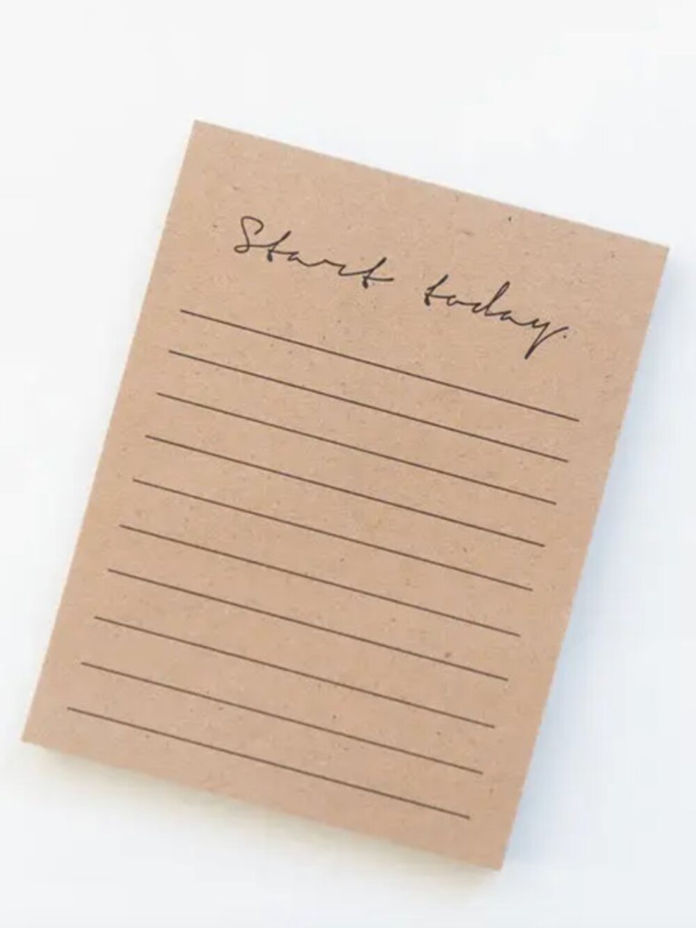 NWT Start Today Recycled Kraft Paper Notepad in Original Packaging